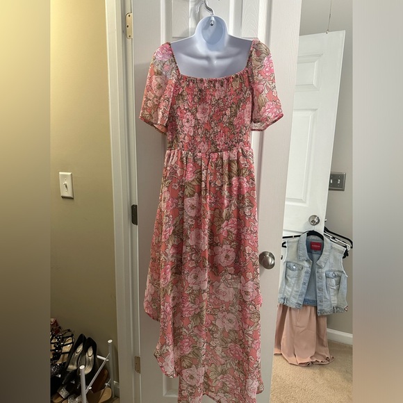 As U Wish High Low Smock Dress In Large - Picture 2 of 6